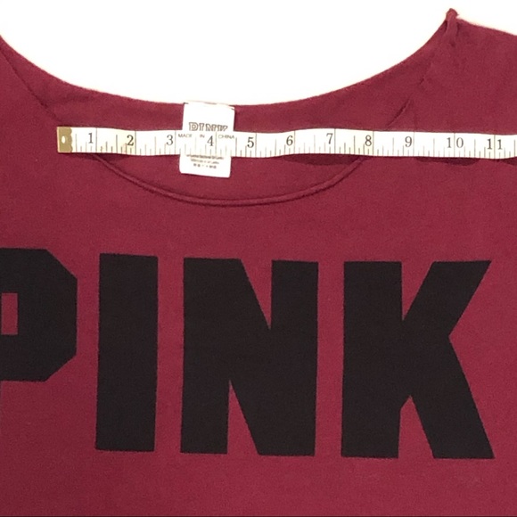 PINK maroon tee - Picture 2 of 3